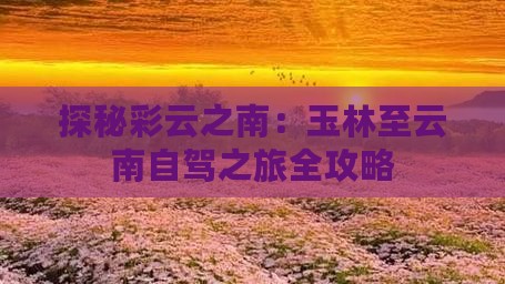 探秘彩云之南：玉林至云南自驾之旅全攻略(图5)