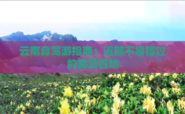 云南自驾游指南：近期不容错过的旅游胜地(图1)
