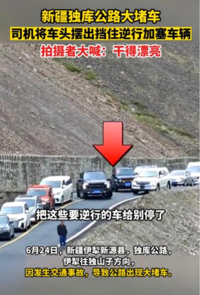 独库公路刚开放就遭堵车恶意别车还开车窗骂人车牌号遭曝光(图14)
